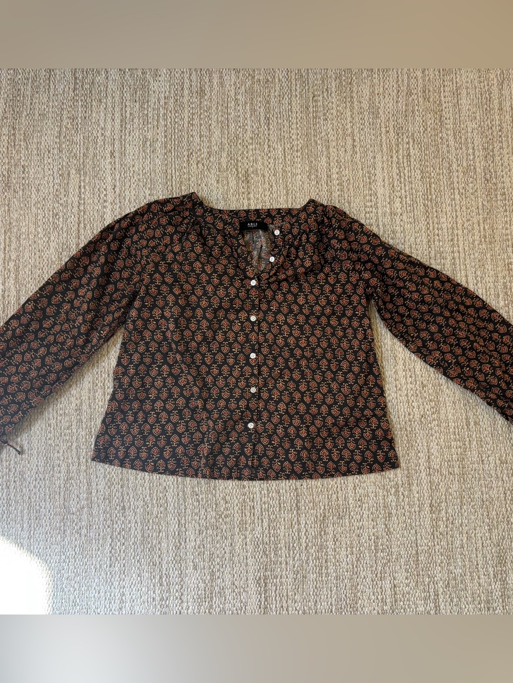 Able block printed top